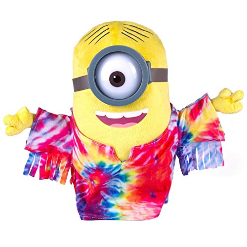 Whitehouse Peluche Minion Disfrazado Minion Hippie Peluche Minion con Gafas de Plástico, Peluche Suave y blandito, 29 cm