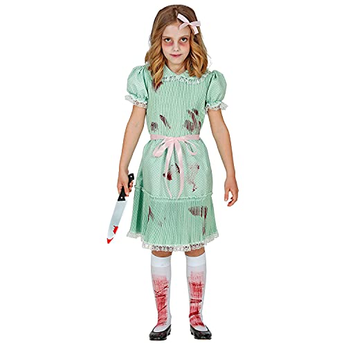 WIDMANN - Disfraz infantil de muñeca asesino, 4 piezas, vestido, cinturón y un par de calcetines, para niñas, psicó, terror, terror, disfraz, fiesta temática, carnaval, Halloween, 10317