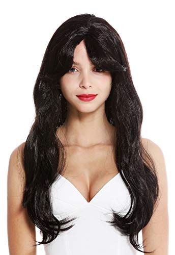 WIG ME UP- 90924-ZA1 Peluca Mujer Carnaval Halloween Pelo Largo Liso Negro Azabache Blancanieves