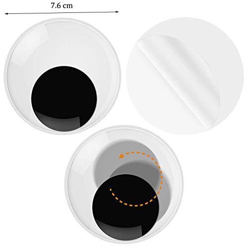 Wiggle Eyes, 4 ojos gigantes grandes autoadhesivos (76 mm/3 pulgadas)