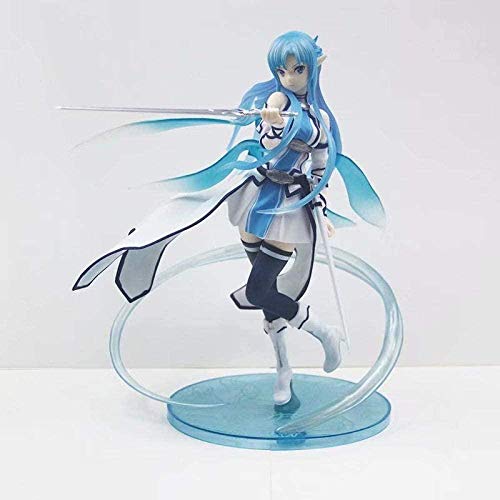 WIJJZY 23CM Sword Art Online Batalla de Secuencia Versión teatral Asuna Water Spirit 1/7 Caja Escultura Regalo Modelo Regalo de cumpleaños Estatua Colección Decoración