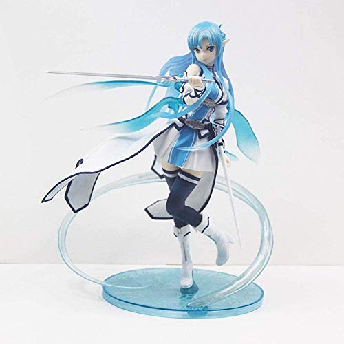 WIJJZY 23CM Sword Art Online Batalla de Secuencia Versión teatral Asuna Water Spirit 1/7 Caja Escultura Regalo Modelo Regalo de cumpleaños Estatua Colección Decoración