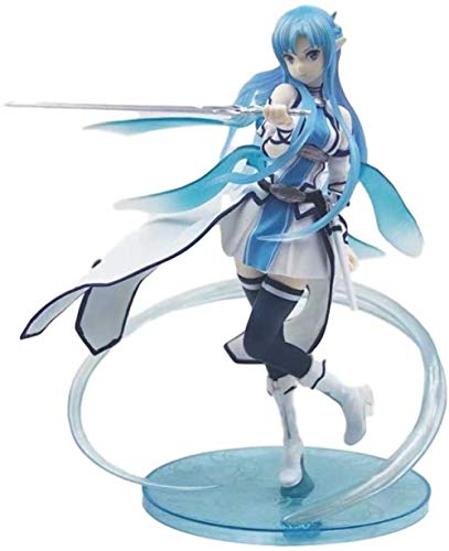 WIJJZY 23CM Sword Art Online Batalla de Secuencia Versión teatral Asuna Water Spirit 1/7 Caja Escultura Regalo Modelo Regalo de cumpleaños Estatua Colección Decoración