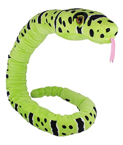 Wild Republic - Snakesss, Serpiente de Peluche Cascabel de Las Rocas, 137 cm, Color Verde (11108)