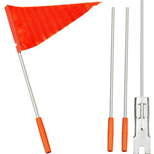 Winfred 2Pcs Banderín de Bicicleta, Seguridad Bandera para Bicicleta, Asta de Bandera Triangular para Hacer la Bicicleta Más Visible Naranja Color Distinto Proteción de Niños Niñas