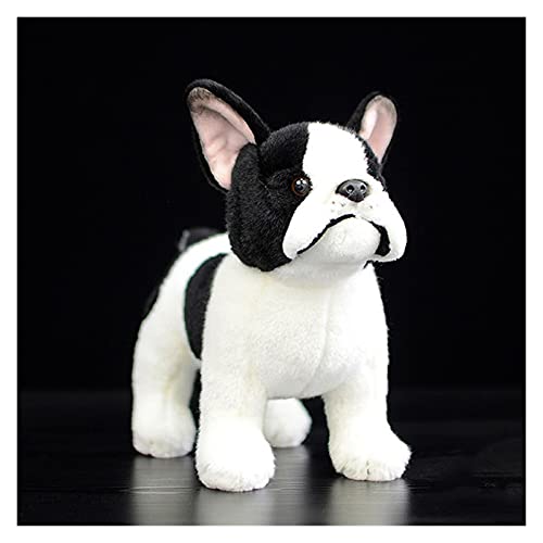 WJCRYPD 21 Cm Vida Real Bulldog Toys Lindo Lifelike Dog Peluche Animal Toys Cumpleaños Peluche muñeca Qf Shop (Color : French Bulldog, Height : 21cm)