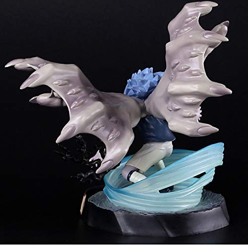 WMYATING Realista y Divertido Estatua Naruto San Diego Mantra Uchiha Sasuke Modelo Estatua 18cm Decoración de Anime