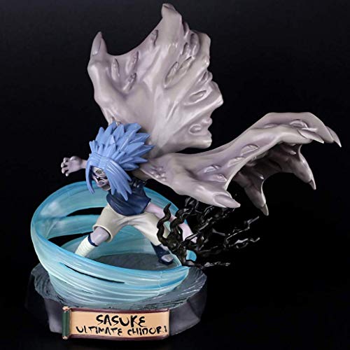 WMYATING Realista y Divertido Estatua Naruto San Diego Mantra Uchiha Sasuke Modelo Estatua 18cm Decoración de Anime