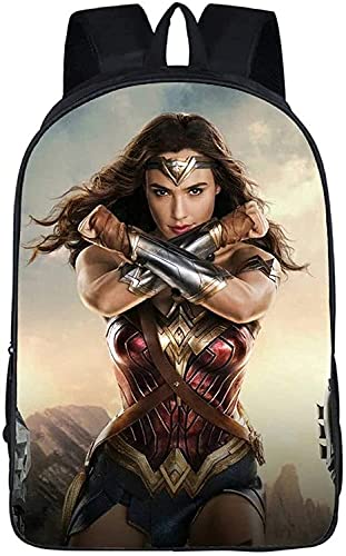 Wonder Woman Mochila de dibujos animados Anime Mochila escolar escolar impermeable impermeable ajustable mochila primaria, 1, 27 * 14 * 35 cm (13 Zoll),