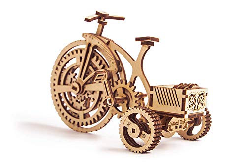 Wood Trick - Bicicleta - Puzzle 3D madera - Rompecabezas adultos - Ensamblaje sin pegamento - 89 piezas