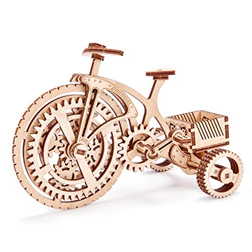 Wood Trick - Bicicleta - Puzzle 3D madera - Rompecabezas adultos - Ensamblaje sin pegamento - 89 piezas