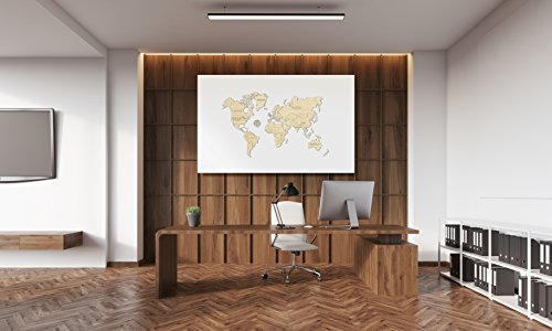 WOODEN.CITY "Mapa del Mundo (Talla M) Puzzle de Madera 57 cm x 38 cm