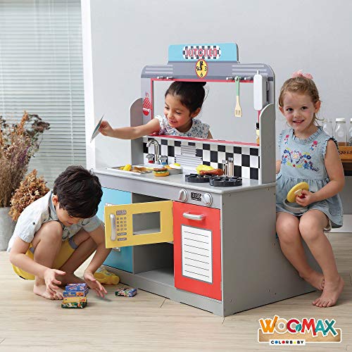 WOOMAX - Cocinita de madera y Bar Retro (ColorBaby 85287)