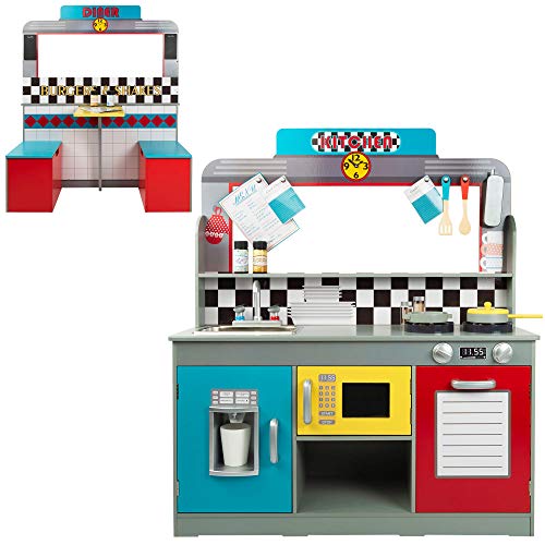 WOOMAX - Cocinita de madera y Bar Retro (ColorBaby 85287)