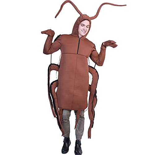 WPLHH Disfraz de cucaracha de animales de una sola pieza para cosplay de fiesta, accesorios de rendimiento (color: marrón)