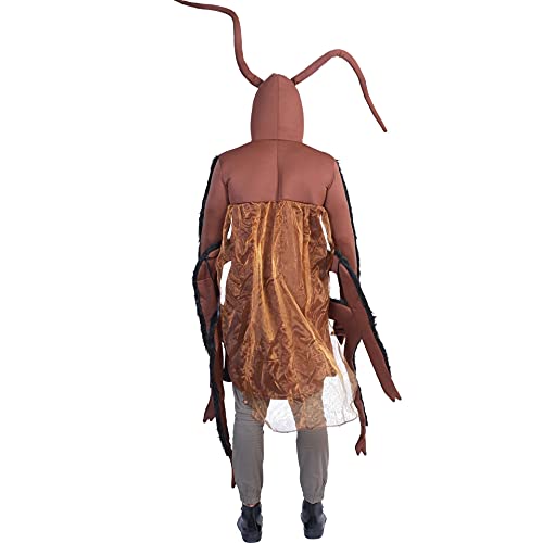 WPLHH Disfraz de cucaracha de animales de una sola pieza para cosplay de fiesta, accesorios de rendimiento (color: marrón)