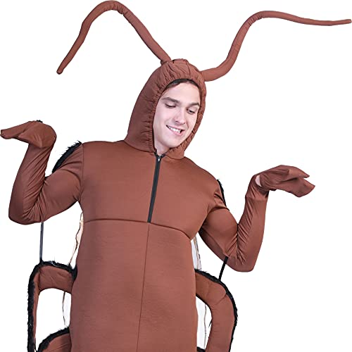 WPLHH Disfraz de cucaracha de animales de una sola pieza para cosplay de fiesta, accesorios de rendimiento (color: marrón)