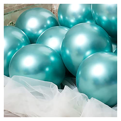 WSZMD 20pcs Metallic Gold Silver Green Purple Ballon Boda Feliz Cumpleaños Latex Metal Chrome Air Helium Baloon, Globos De Candy (Ballon Size : 5inch 30pcs, Color : Mixed Color)