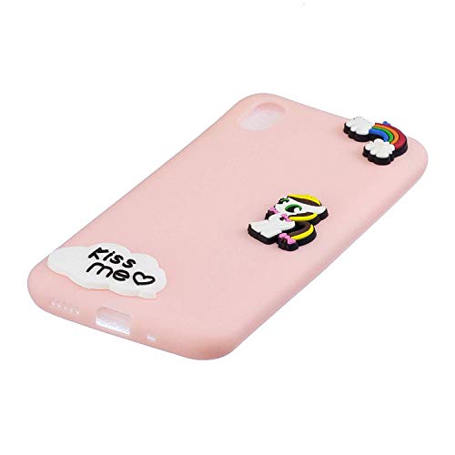 Wubao Fundas Xiaomi Redmi 7A Silicona Unicornio, Carcasas Xiaomi Redmi 7A Silicona Unicornio, Funda de Silicona Animales Suave Unicornio 3D para Fundas Xiaomi Redmi 7A Carcasas Dibujos Animados