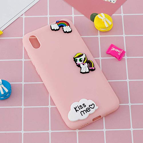 Wubao Fundas Xiaomi Redmi 7A Silicona Unicornio, Carcasas Xiaomi Redmi 7A Silicona Unicornio, Funda de Silicona Animales Suave Unicornio 3D para Fundas Xiaomi Redmi 7A Carcasas Dibujos Animados