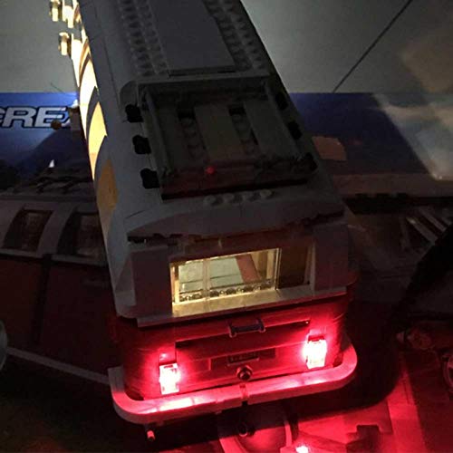 WUSHUN Juego de luces LED para caravana (Volkswagen T1, furgoneta), actualizado para Lego 10220 Volkswagen T1 autocaravana, compatible con piezas de construcción Lego 10220