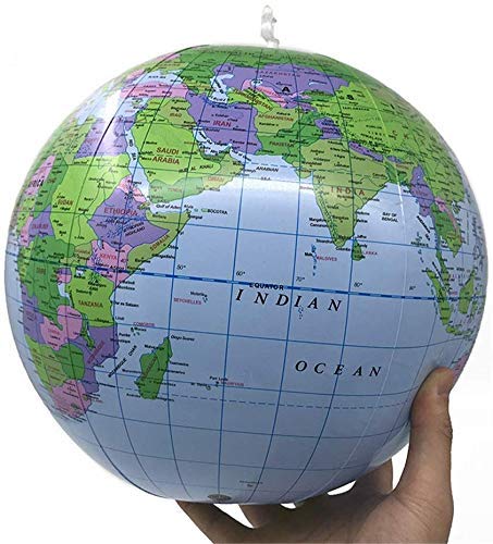 Wuyuesun Explorar el mundo educativo giratorio Globo Globo inflable de PVC Beach Tierra bola modelo de la enseñanza la enseñanza universal de rotación del globo Compatible with los alumnos adultos