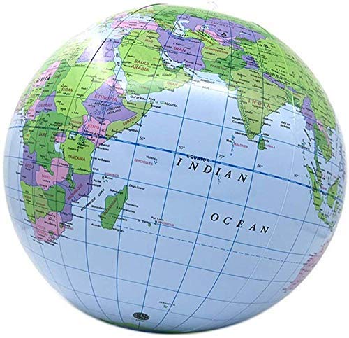 Wuyuesun Explorar el mundo educativo giratorio Globo Globo inflable de PVC Beach Tierra bola modelo de la enseñanza la enseñanza universal de rotación del globo Compatible with los alumnos adultos