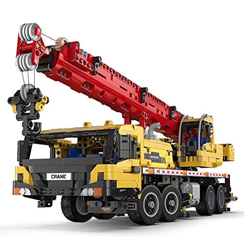 WWEI Grúas de ingeniería para camión, 1831 piezas, grúas móviles, vehículos de construcción, grúas, bloques de sujeción compatibles con Lego Technic CADA C61081W