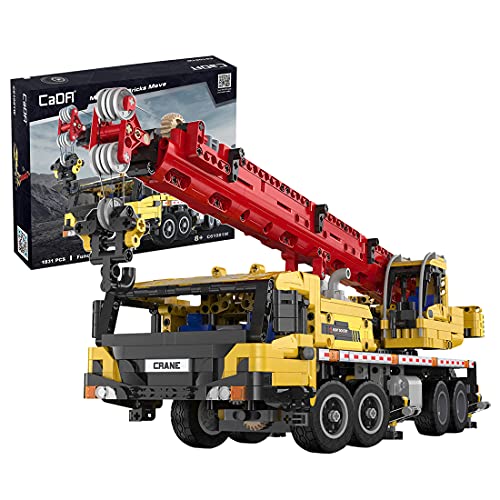 WWEI Grúas de ingeniería para camión, 1831 piezas, grúas móviles, vehículos de construcción, grúas, bloques de sujeción compatibles con Lego Technic CADA C61081W