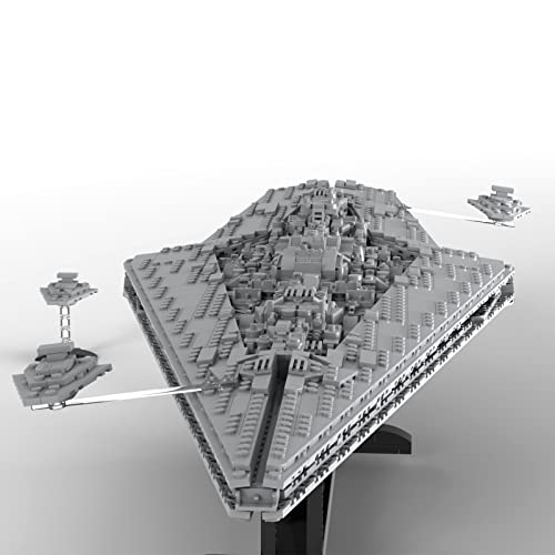 WWEI Juego de destructor de estrellas de Star Wars, modelo de cruz espacial de 2131 piezas grandes UCS Super Star Destroyer Kreuzer de montaje compatible con Lego 30053