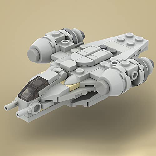 WWEI Modelo de nave espacial tecnológica, 103 piezas, juguete de Razor Crest de Star Wars, bloques de construcción compatibles con Lego 75292