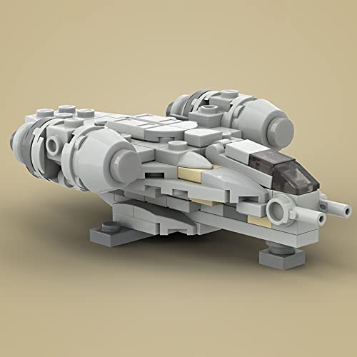 WWEI Modelo de nave espacial tecnológica, 103 piezas, juguete de Razor Crest de Star Wars, bloques de construcción compatibles con Lego 75292