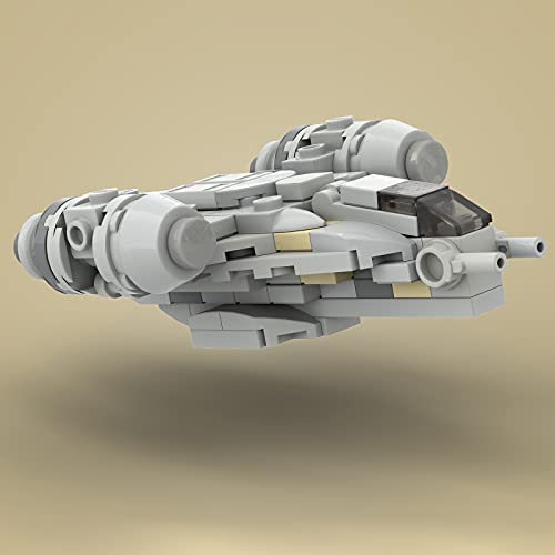 WWEI Modelo de nave espacial tecnológica, 103 piezas, juguete de Razor Crest de Star Wars, bloques de construcción compatibles con Lego 75292