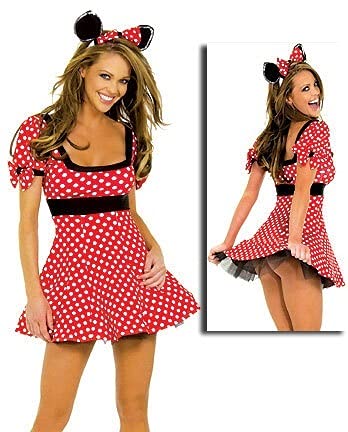 WXFASHION Ratón Adulto Fiesta Halloween Sexy Mujer Vestido Disfraces de Disfraces M L XL (Color : Minnie Mouse Costume, Size : L)