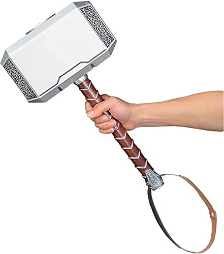 WXHJM 1: 1 Martillo de Thor,Halloween Cosplay Toy Props Regalos para Niños Adultos Lay Birthday Gift Juguete Infantil Accesorios de Película Avengers Hero Material PU,45Cm x22cm x13cm