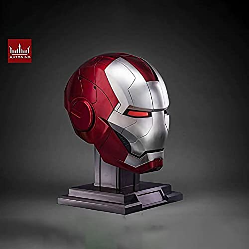 WXHJM AUTOKING 1: 1 Casco Iron Man,Halloween Disfraces Máscara de Casco Máscara de Cara Completa Eléctrica Cascos,Vengadores Película de Role-Playing,MK5