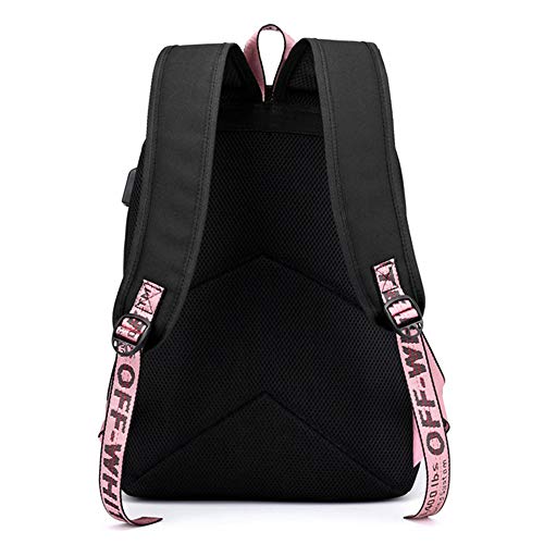 WYCY KPOP BTS Bangtan Boys Mochila Impermeable con Puerto de Carga USB Unisex Niños Niñas Mochila Informal Mochila para portátil Mochila universitaria Senderismo (BTS)