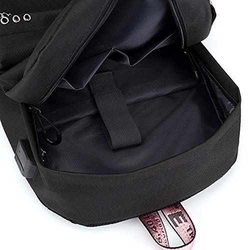 WYCY KPOP BTS Bangtan Boys Mochila Impermeable con Puerto de Carga USB Unisex Niños Niñas Mochila Informal Mochila para portátil Mochila universitaria Senderismo (BTS)