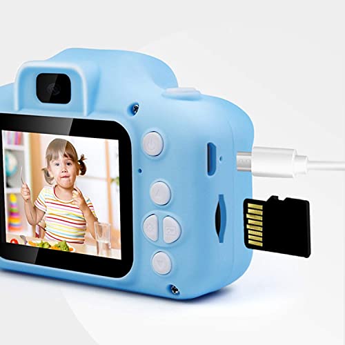 WYDM Cámara Digital para niños, 1080P 1200W Mini videocámara Digital para niños Lindos Cámara de Video Juguetes Juegos incorporados para niños pequeños Regalos de cumpleaños de Navidad Rosa (Azul)