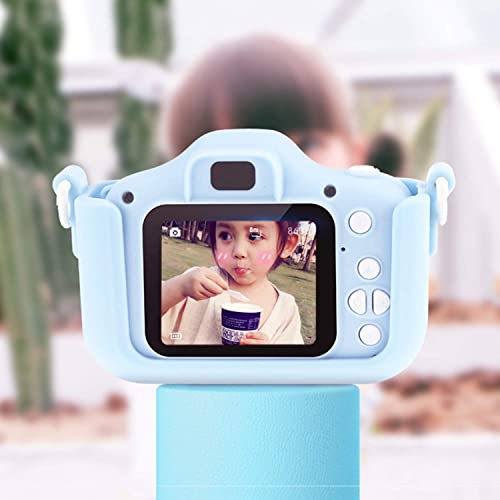 WYDM Cámara Digital para niños, 1080P 1200W Mini videocámara Digital para niños Lindos Cámara de Video Juguetes Juegos incorporados para niños pequeños Regalos de cumpleaños de Navidad Rosa (Azul)