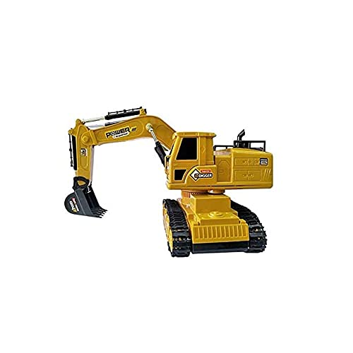 WYKDDM Simulación Aleación Control Remoto Vehículo De Ingeniería Excavadora RC De 10 Canales Consola Giratoria Omnidireccional Coche RC 2.4G Camión Sobre Orugas RC Recargable Niño Y Niña Juguete De Re