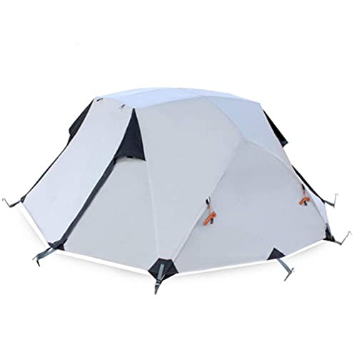 Wyxy Carpa para 2 Hombres Camping 4 Estaciones Impermeable Doble al Aire Libre Familia Camping Senderismo Jardín Redondo Camping Doble con Porche Carpa para 2 Hombres