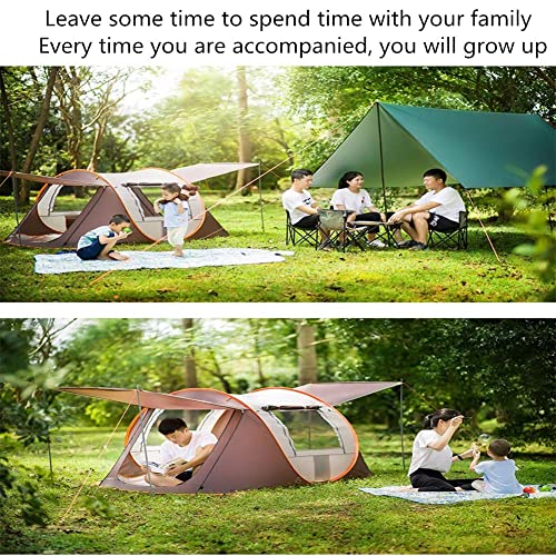 Wyxy Carpa para 4 Hombres con Porche, Redonda, al Aire Libre, Impermeable, Carpa emergente, Plegable, Tipi, jardín, Acampar bajo Las Estrellas, Caza al Aire Libre, Carpa para 4 Hombres