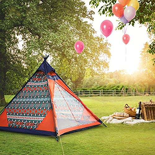 Wyxy Tienda de campaña para 4 Personas, Tienda Tipi con Porche para Acampar bajo Las Estrellas Glamping Festival Tipi Pesca Montañismo Exterior Impermeable Tienda para 4 Personas