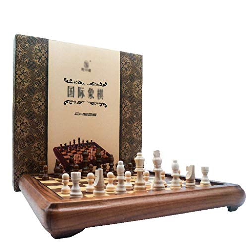 XCTLZG Juego de ajedrez de Viaje, Juego de ajedrez estándar Hecho a Mano, Regalo para Amantes del ajedrez Internacional Principiantes y aprendices Ajedrez Internacional (Color: Mesa Redonda)