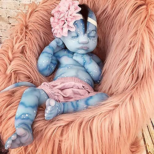 XDXDO Realista Avatar Muñeca, 50 cm Simulación Born Doll Baby Lifelike Soft Silicone Newborn Doll Hecho a Mano Renacimiento Muñeca Niños Compañero Toys Regalos