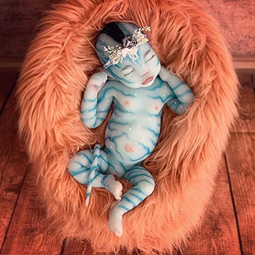 XDXDO Realista Avatar Muñeca, 50 cm Simulación Born Doll Baby Lifelike Soft Silicone Newborn Doll Hecho a Mano Renacimiento Muñeca Niños Compañero Toys Regalos