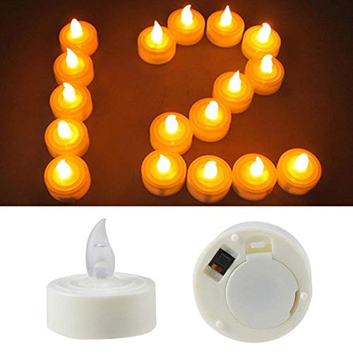 Xiaobei 1 ud./12 Uds.Velas de candelita sin Llama LED con Pilas para Boda, Fiesta de cumpleaños, decoración de Vacaciones en casa-1 PC