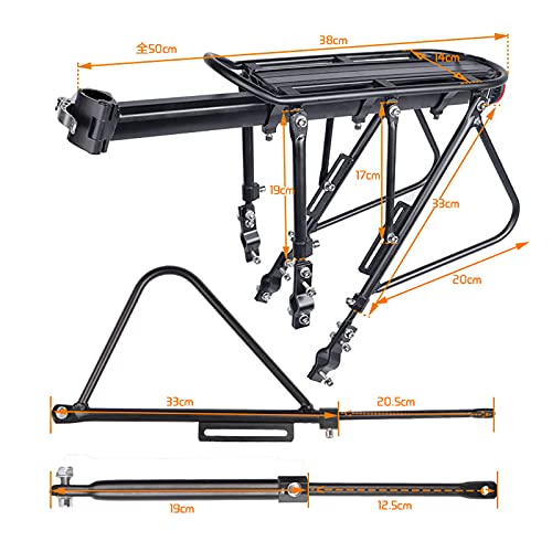 XIAOHUAHUA Estantería De Carga para Bicicletas Estantería Trasera para Bicicletas De Carretera Estantería para Bicicletas De 24-29 Pulgadas