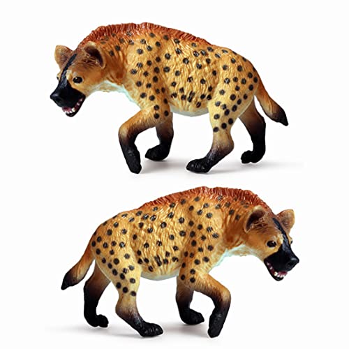 XIAOKEKE Ciencia Realista Modelo De Plástico Animal Figura Hiena Africana Estatuilla Niños Niños Juguete Educativo Decoración Coleccionables Niños Cuentos Cuenta Objetos Durable Y Útil